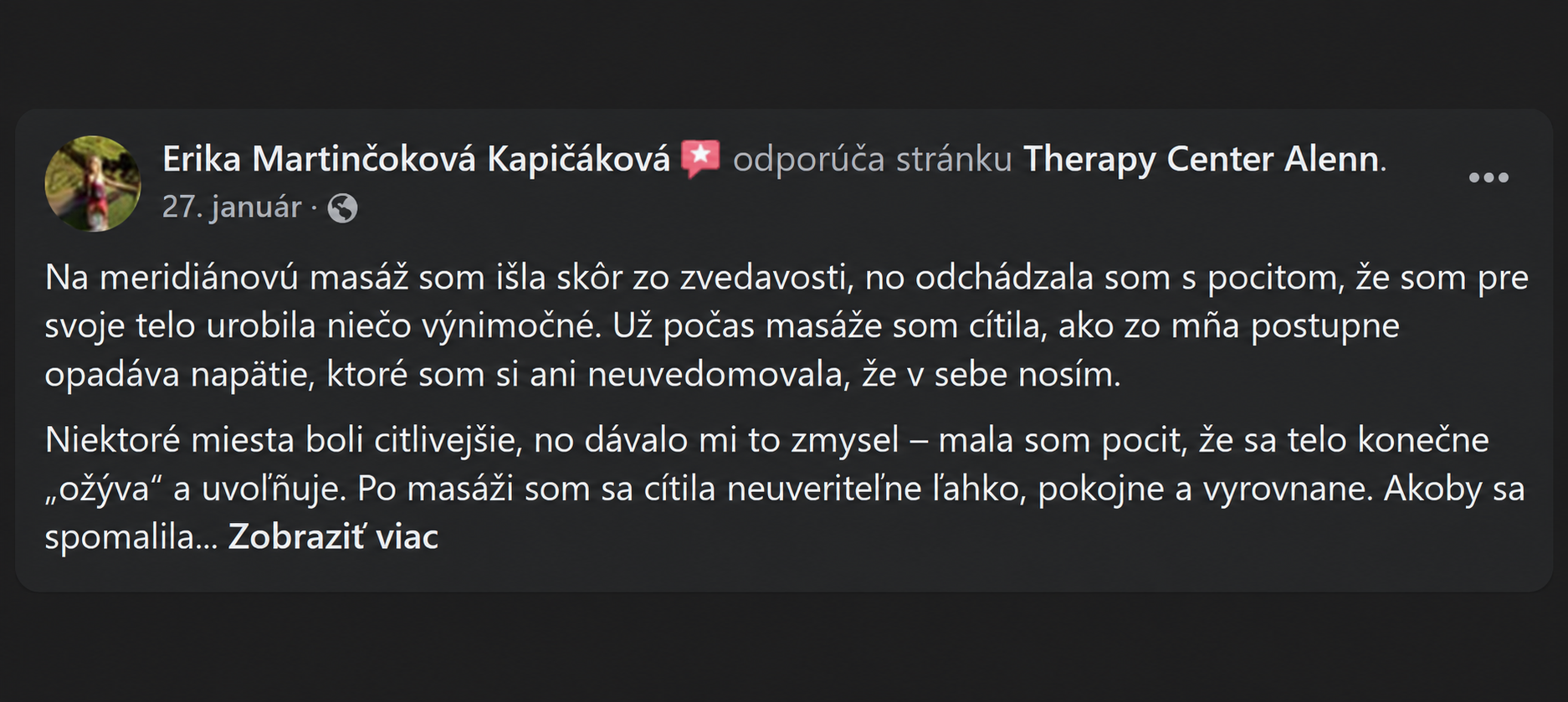 Facebook recenzia – Erika Martinčoková Kapičáková