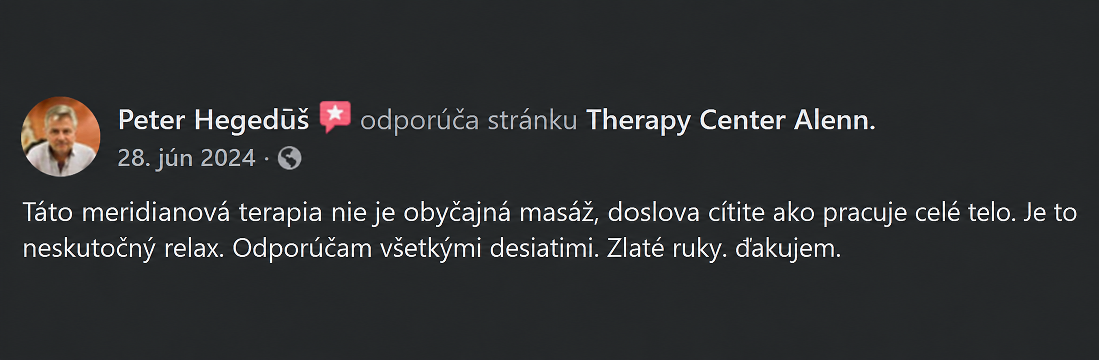 Facebook recenzia – Peter Hegedüš